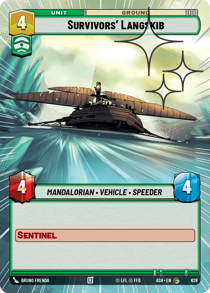 【ASH628/EN】Survivors' Langskib (Hyperspace/Foil)