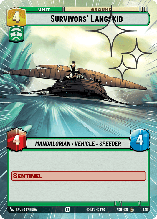 【ASH628/EN】Survivors' Langskib (Hyperspace/Foil)