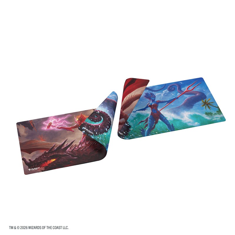 【GAMEGENIC】Magic: The Gathering | REALITY FRACTURE DOUBLE-SIDED PLAYMAT - KIORA OF SALT AND SAND/KIORA OF FIRE AND ASHES※配送方法はゆうパックをご選択ください