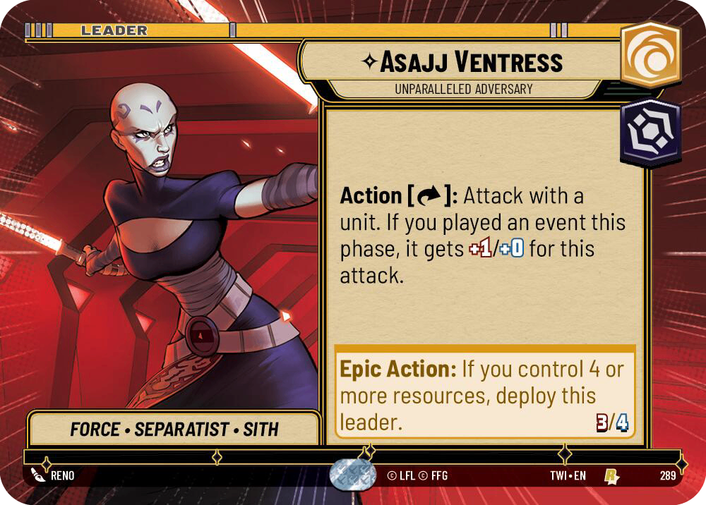 【TWI289/EN】Asajj Ventress - Unparalleled Adversary(HYPERSPACE)