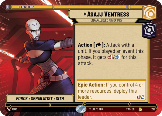 【TWI289/EN】Asajj Ventress - Unparalleled Adversary(HYPERSPACE)