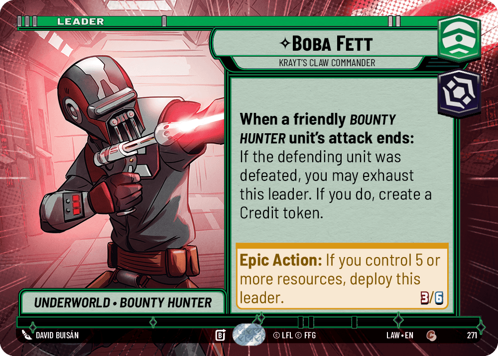【LAW271/EN】Boba Fett - Krayt's Claw Commander (Hyperspace)
