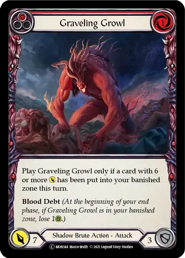 【U-MON144/EN】Graveling Growl[Red]