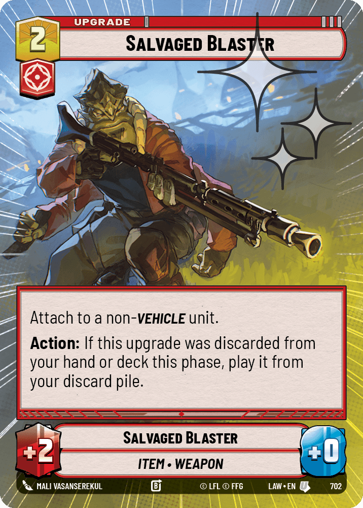 【LAW702/EN】Salvaged Blaster (Hyperspace/Foil)