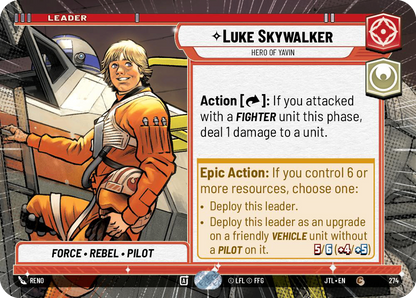 【JTL274/EN】Luke Skywalker - Hero of Yavin(Hyperspace)