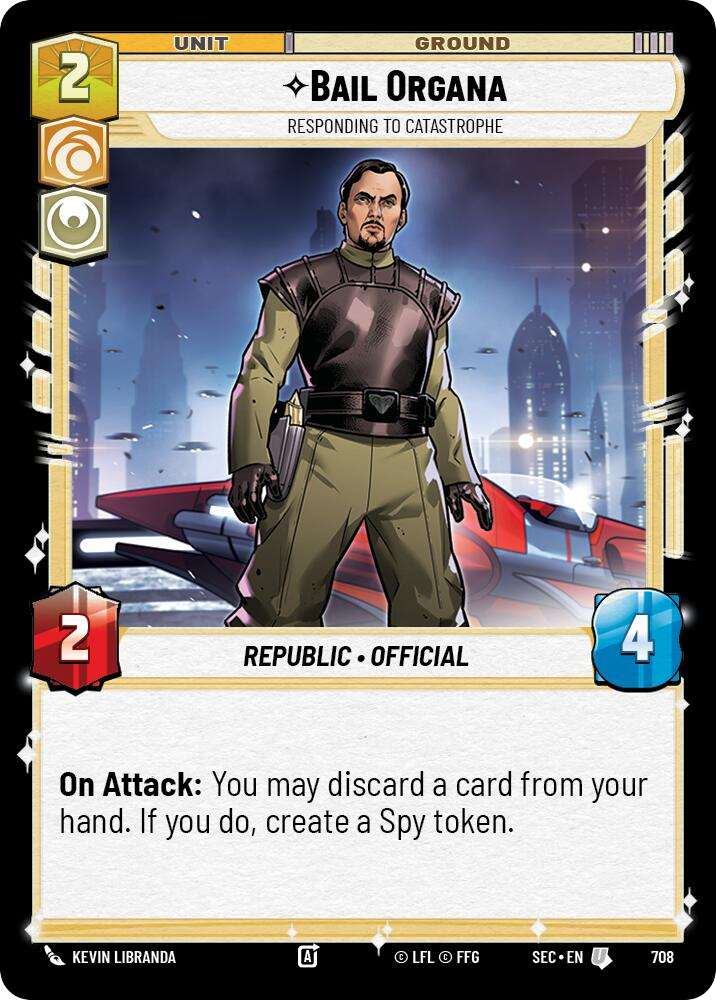【SEC0708/EN】Bail Organa - Responding to Catastrophe (Foil)