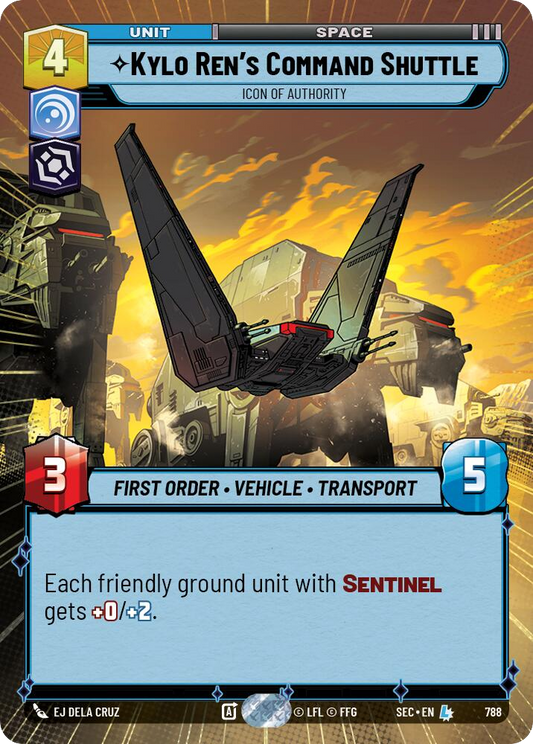 【SEC0788/EN】Kylo Ren's Command Shuttle - Icon of Authority (Hyperspace/Foil)