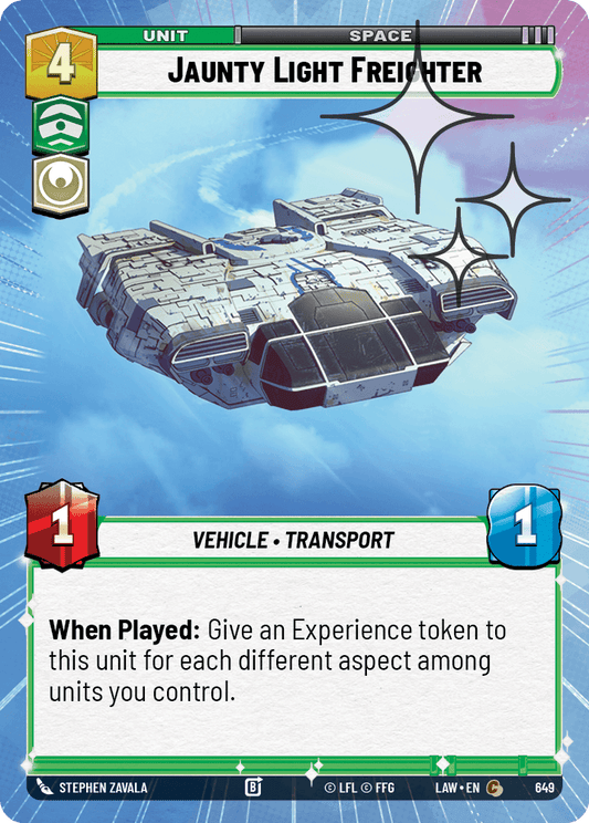 【LAW649/EN】Jaunty Light Freighter (Hyperspace/Foil)