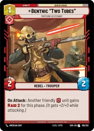 【SOR156/EN】Benthic "Two Tubes" - Partisan Lieutenant(FOIL)