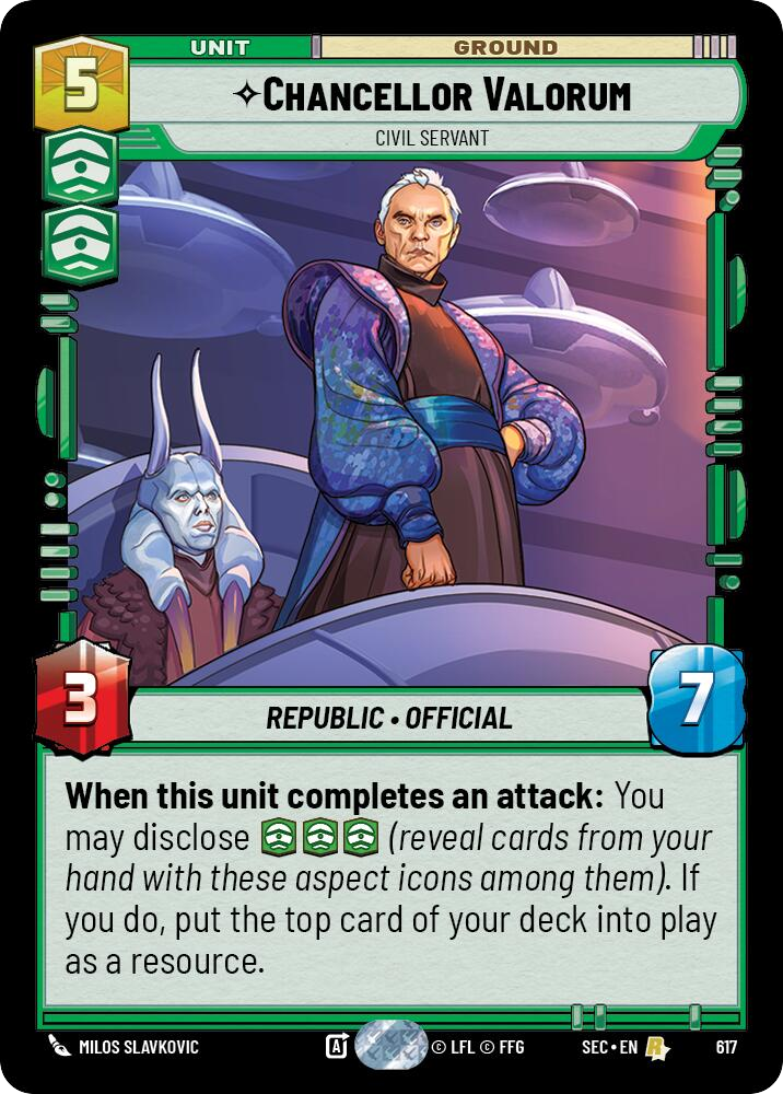 【SEC0617/EN】Chancellor Valorum - Civil Servant (Foil)
