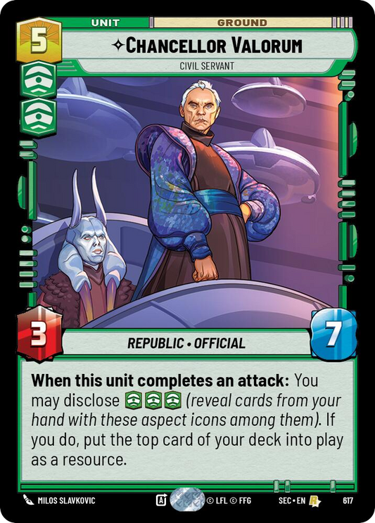 【SEC0617/EN】Chancellor Valorum - Civil Servant (Foil)