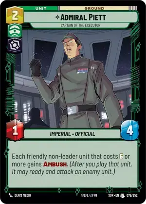 【SOR079/EN】Admiral Piett - Captain of the Executor(FOIL)