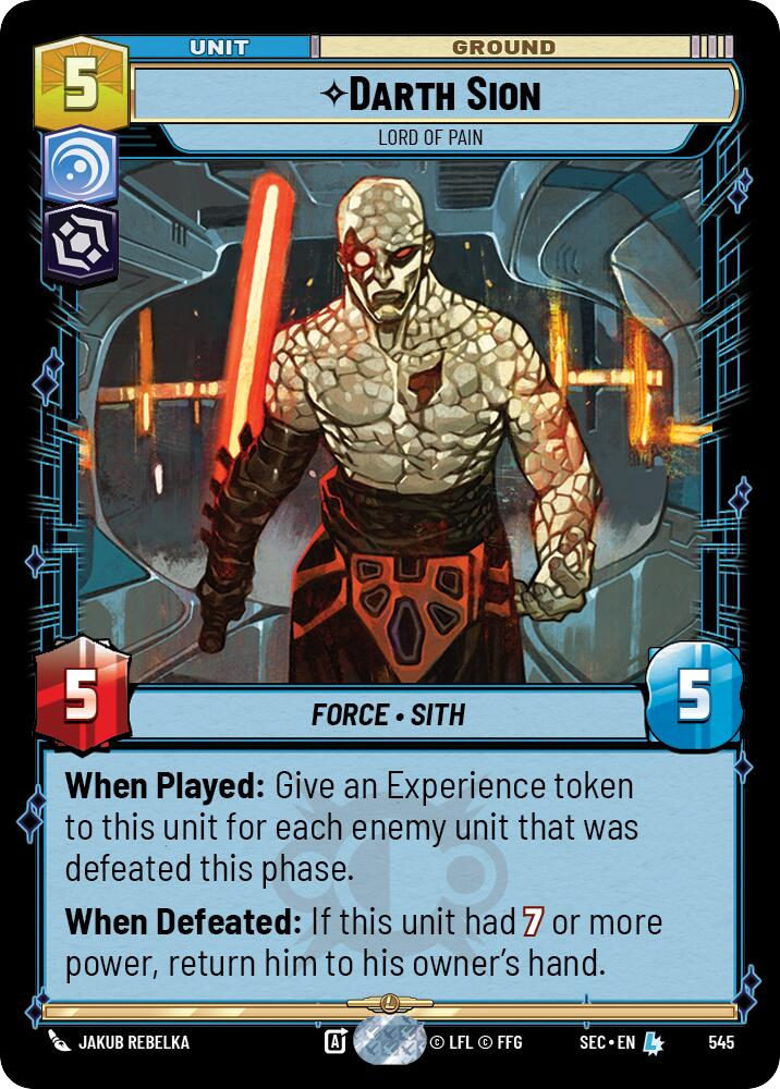 【SEC0545/EN】Darth Sion - Lord of Pain (Foil)