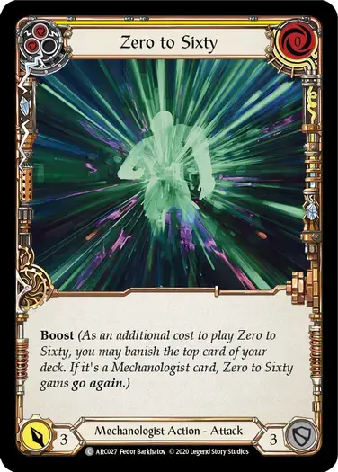 【U-ARC027/EN】Zero to Sixty[Yellows]