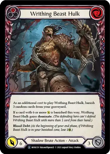 【U-MON129/EN】Writhing Beast Hulk[Red]