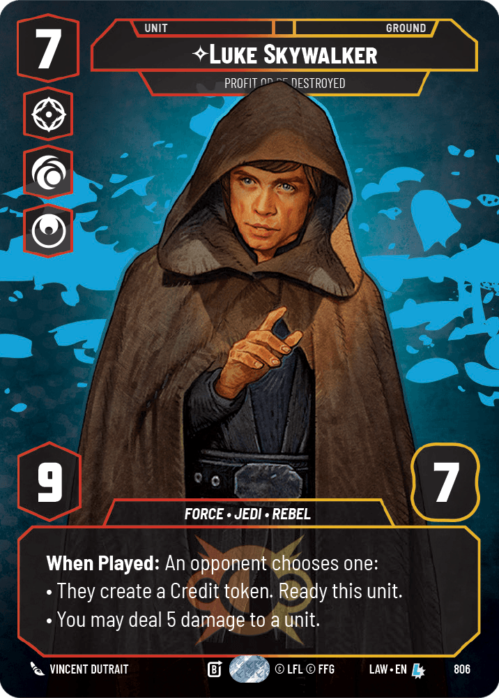 【LAW806/EN】Luke Skywalker - Profit or Be Destroyed(Prestige)