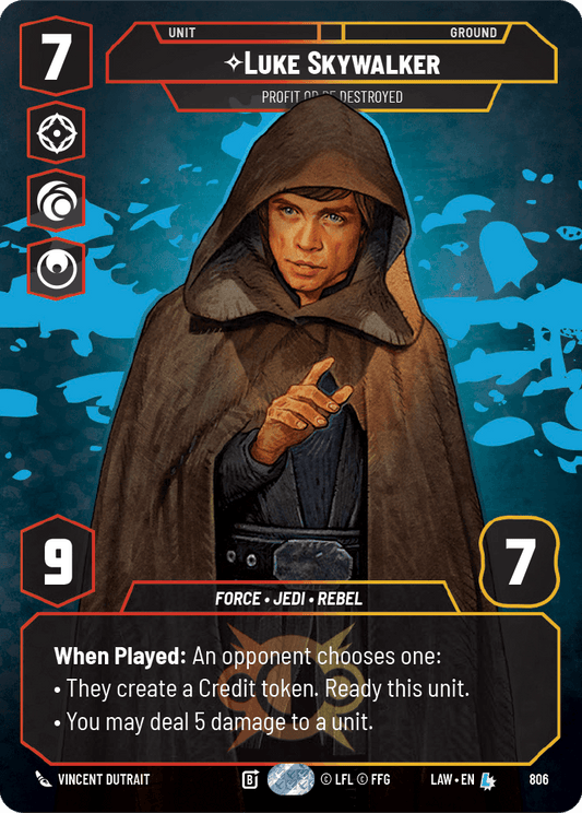 【LAW806/EN】Luke Skywalker - Profit or Be Destroyed(Prestige)