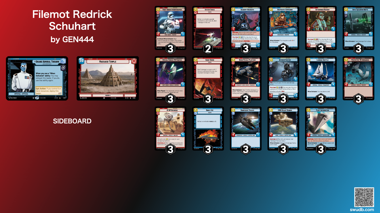 【SWU】Grand Admiral Thrawn コモナーデッキ