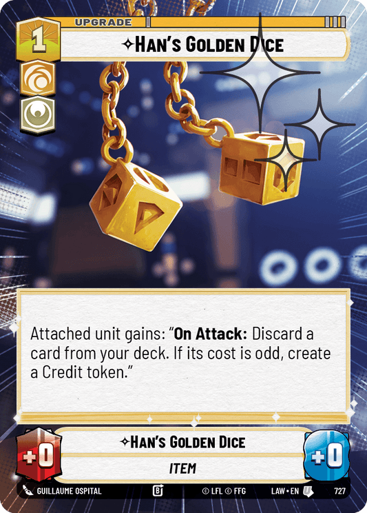【LAW727/EN】Han's Golden Dice (Hyperspace/Foil)