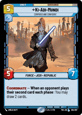 【TWI064/EN】Ki-Adi-Mundi - Composed and Confident(FOIL)