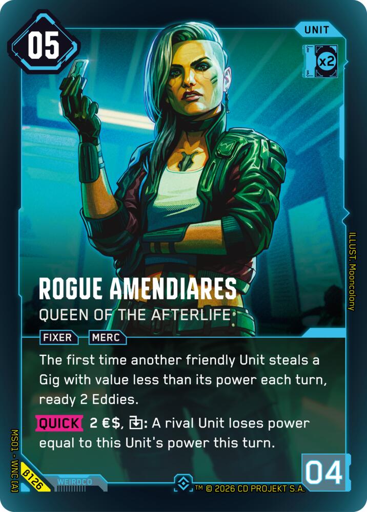 【WNCBβ126/EN】Rogue Amendiares: Queen of the Afterlife