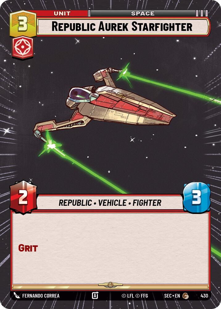 【SEC0430/EN】Republic Aurek Starfighter (Hyperspace)