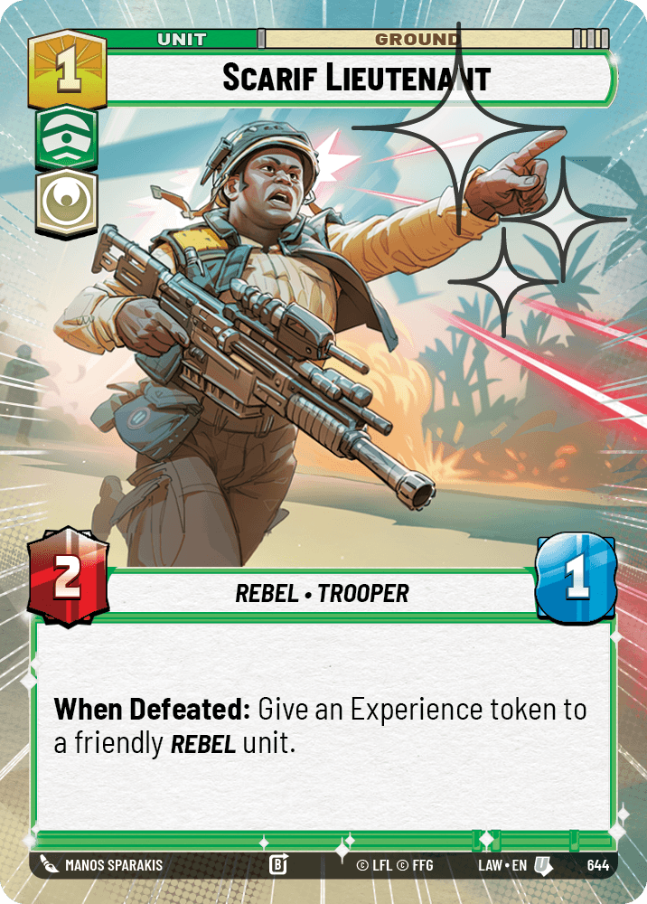 【LAW644/EN】Scarif Lieutenant (Hyperspace/Foil)