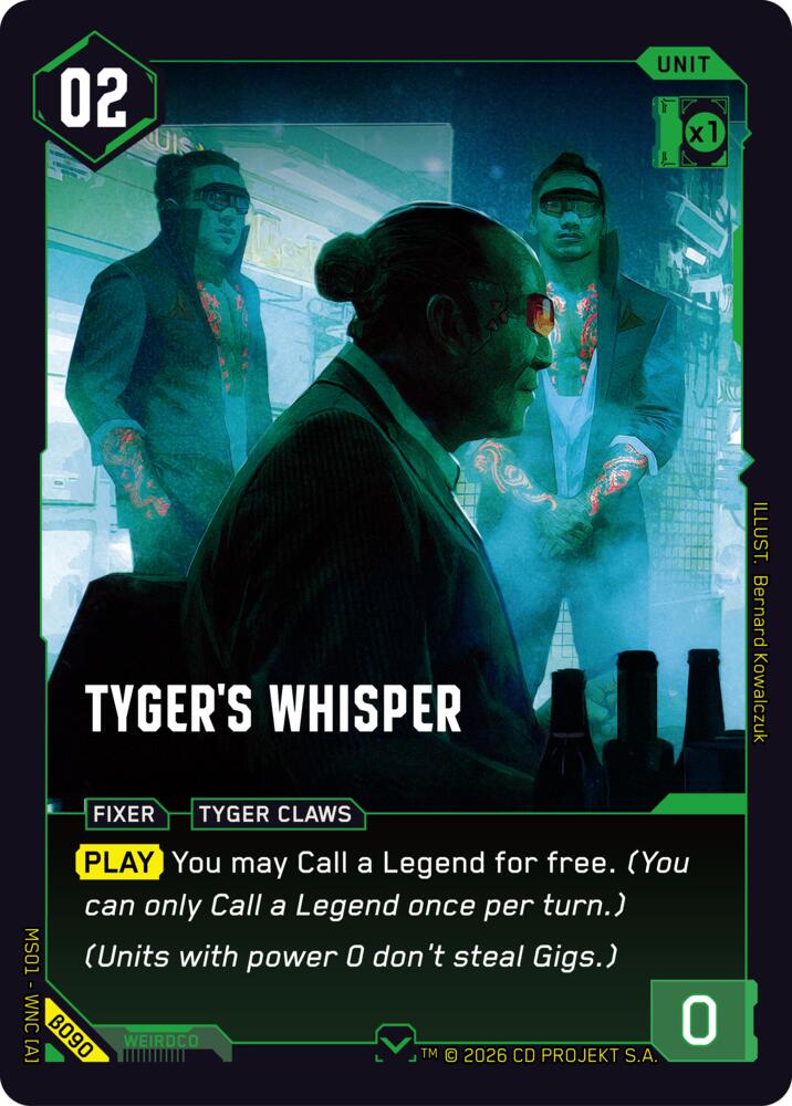 【WNCBβ090/EN】Tyger's Whisper