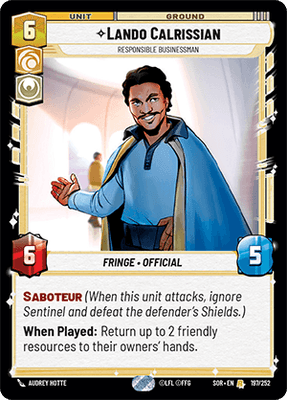 【SOR197/EN】Lando Calrissian - Responsible Businessman