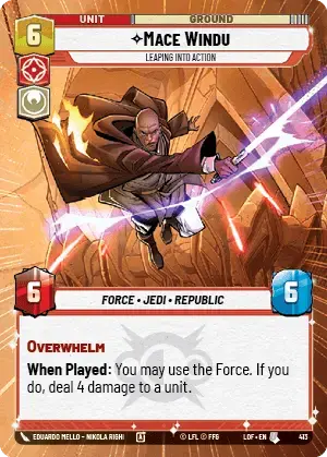 【LOF413/EN】Mace Windu - Leaping Into Action(Hyperspace)