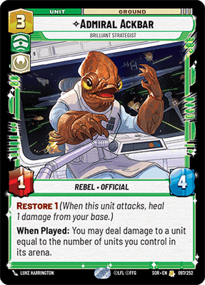 【SOR097/EN】Admiral Ackbar - Brilliant Strategist