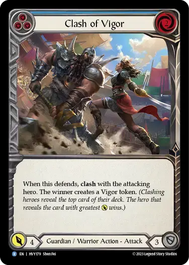 【HVY179/EN】Clash of Vigor/活力の激突[Blue]