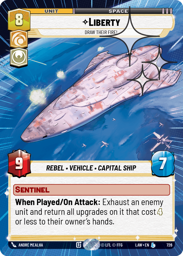 【LAW726/EN】Liberty - Draw Their Fire! (Hyperspace/Foil)