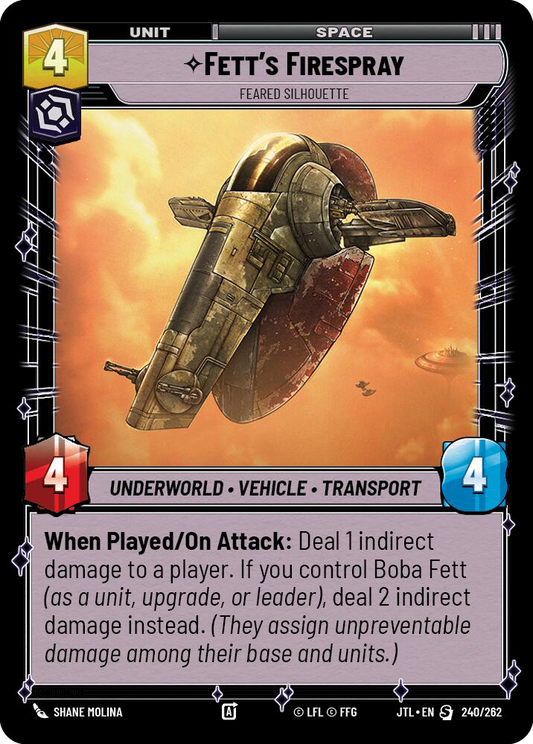【JTL240/EN】Fett's Firespray - Feared Silhouette