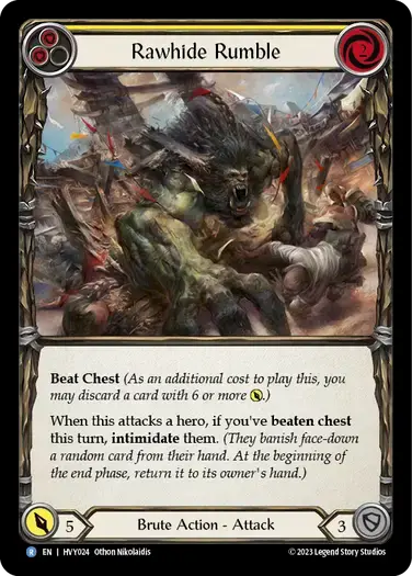 【HVY024/EN】Rawhide Rumble/凄惨な乱闘[Yellow]