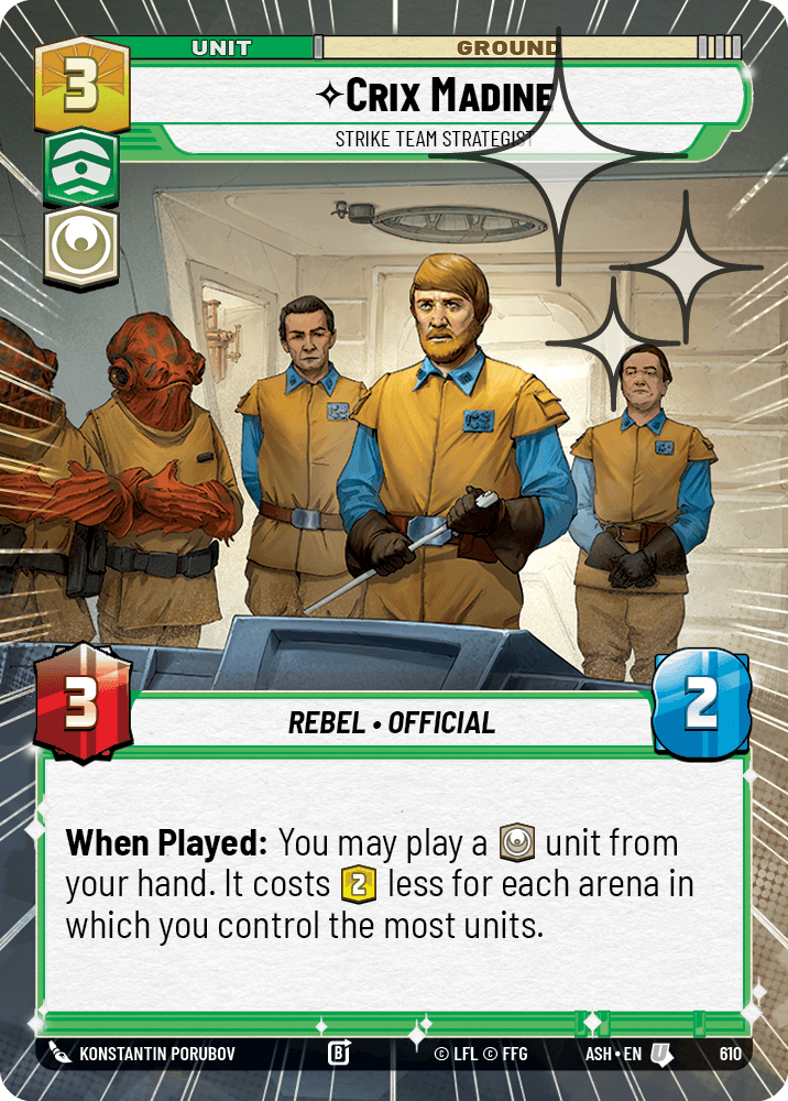 【ASH610/EN】Crix Madine - Strike Team Strategist (Hyperspace/Foil)