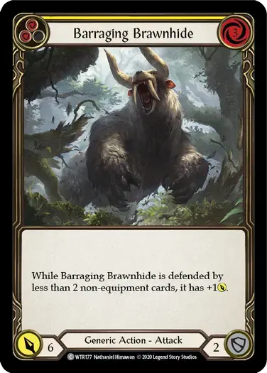 【U-WTR177/EN/RF】Barraging Brawnhide[Yellow]
