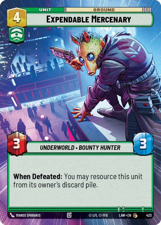 【LAW423/EN】Expendable Mercenary (Hyperspace)