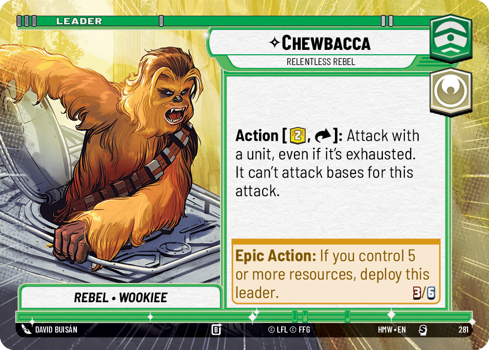 【HMW281/EN】Chewbacca - Relentless Rebel（HYPERSPACE）