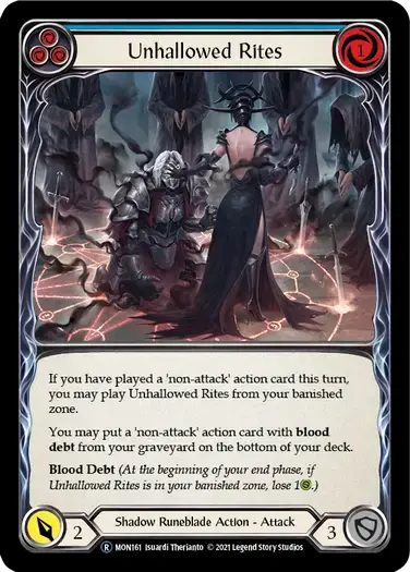 【U-MON161/EN】Unhallowed Rites[Blue]