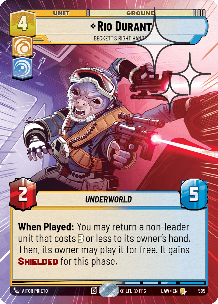 【LAW595/EN】Rio Durant - Beckett's Right Hands (Hyperspace/Foil)