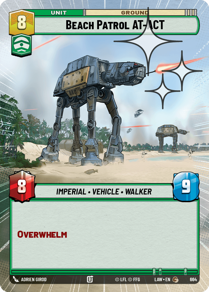 【LAW664/EN】Beach Patrol AT-ACT (Hyperspace/Foil)