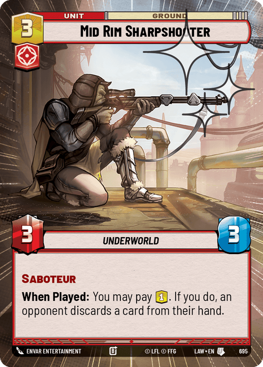 【LAW695/EN】Mid Rim Sharpshooter (Hyperspace/Foil)