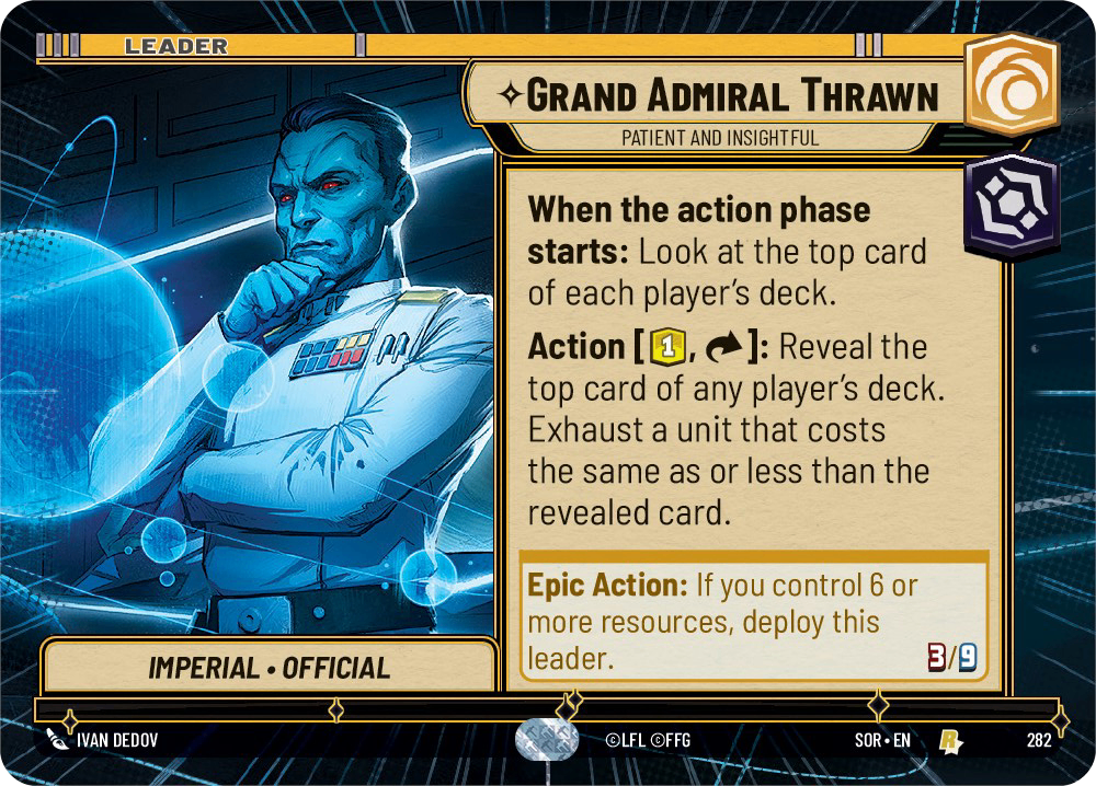 【傷あり特価】【SOR282/EN】Grand Admiral Thrawn - Patient and Insightful (HYPERSPACE)