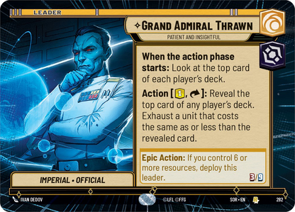 【傷あり特価】【SOR282/EN】Grand Admiral Thrawn - Patient and Insightful (HYPERSPACE)