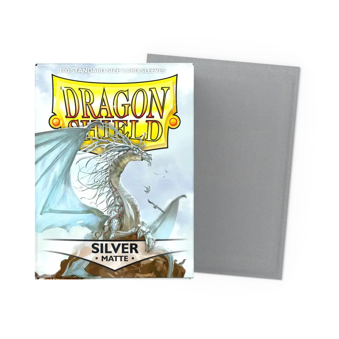【Dragon Shield】Matte - SILVER(スタンダードサイズ/100枚入り)※配送方法はゆうパックをご選択ください