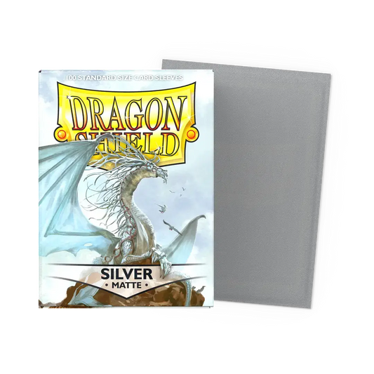 【Dragon Shield】Matte - SILVER(スタンダードサイズ/100枚入り)※配送方法はゆうパックをご選択ください