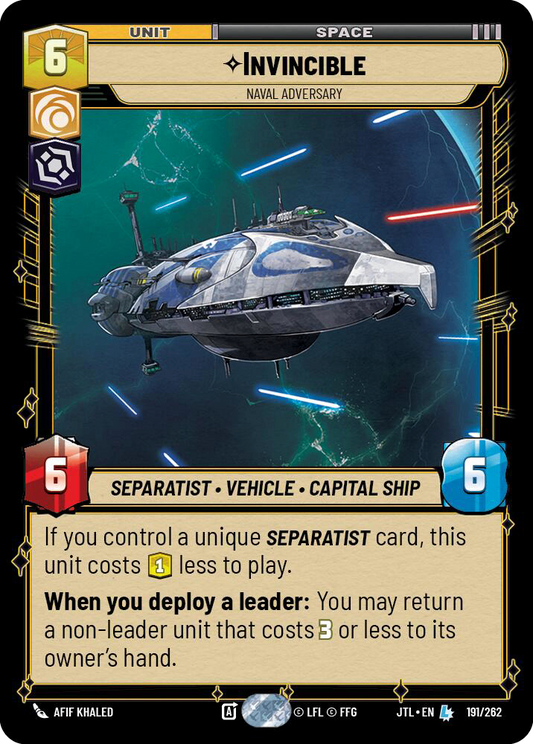 【JTL689/EN】Invincible - Naval Adversary(Foil)