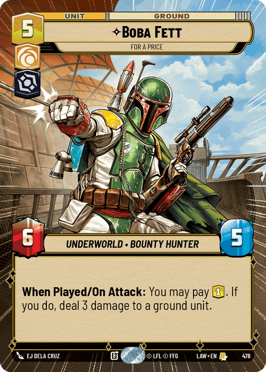 【LAW478/EN】Boba Fett - For a Price (Hyperspace)