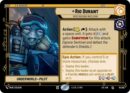 【JTL015/EN】Rio Durant - Wisecracking Wheelman